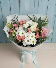 Букет цветов из:  Розы, Лизиантусы и Хризантемы в Некрасовском