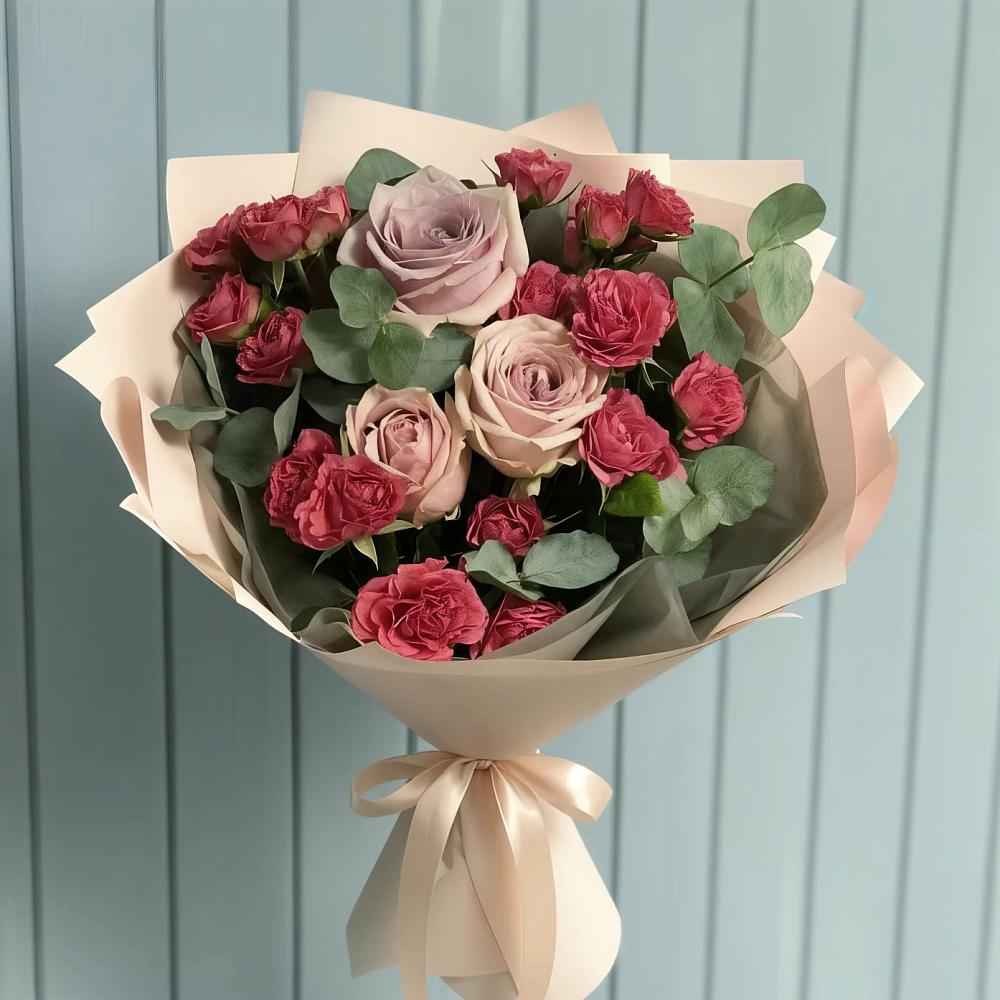 Букет цветов из: Гвоздики и Розы в Некрасовском