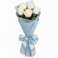 Букет 5 Белых роз Проуд в Некрасовском