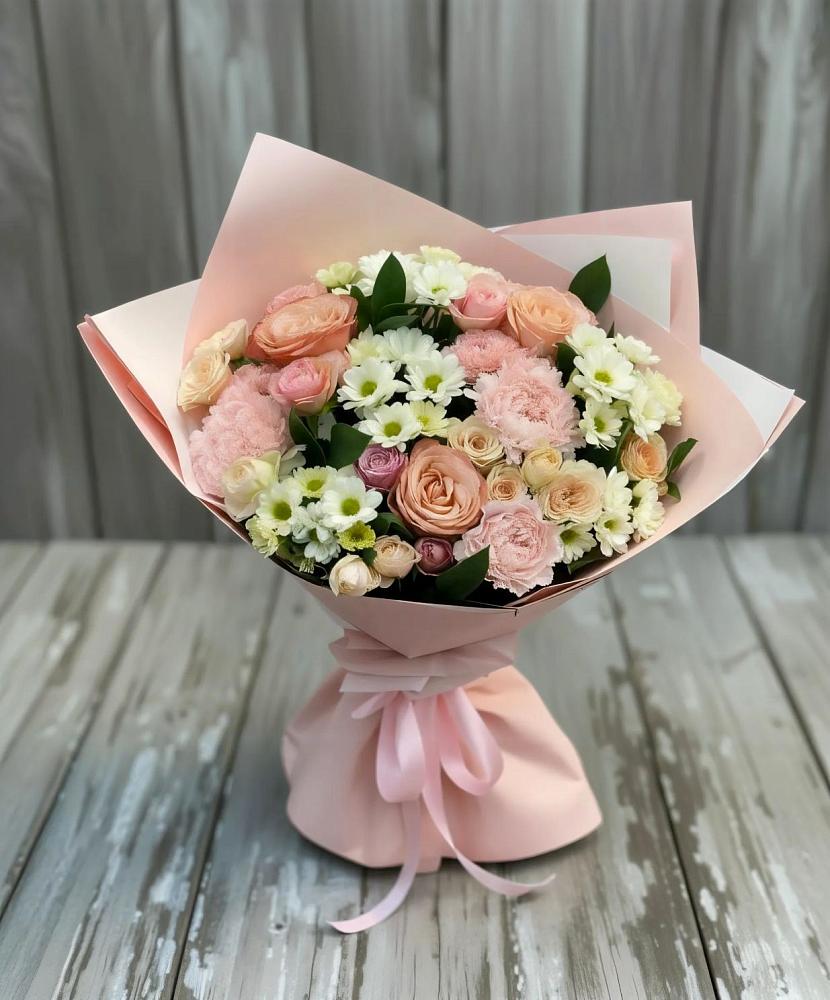 Букет цветов из: Гвоздики, Розы и Хризантемы в Некрасовском