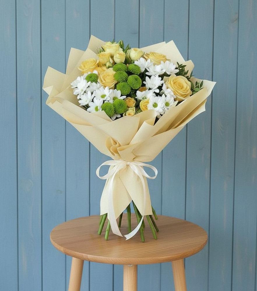 Букет цветов из: Хризантемы и Розы в Некрасовском
