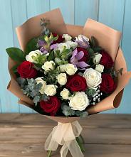 Букет цветов из:  Розы и Альстромерии #REPLACE_PRED# Некрасовском