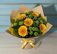 Букет цветов из:  Герберы и Хризантемы в Некрасовском