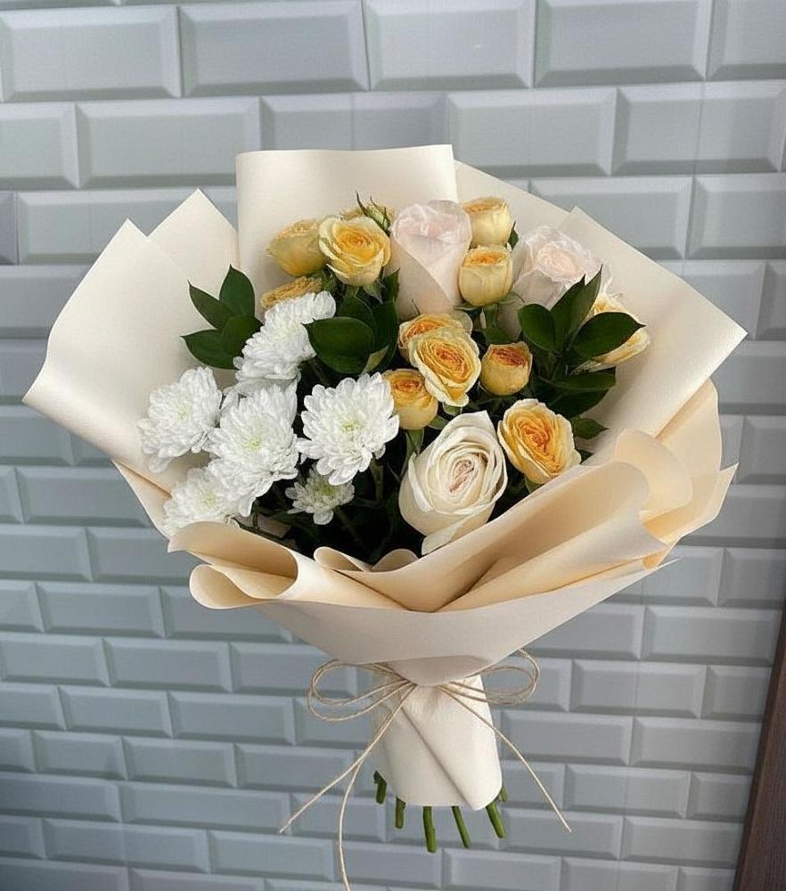 Букет цветов из: Розы и Хризантемы в Некрасовском