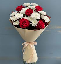 Букет цветов из:  Розы и Хризантемы в Некрасовском