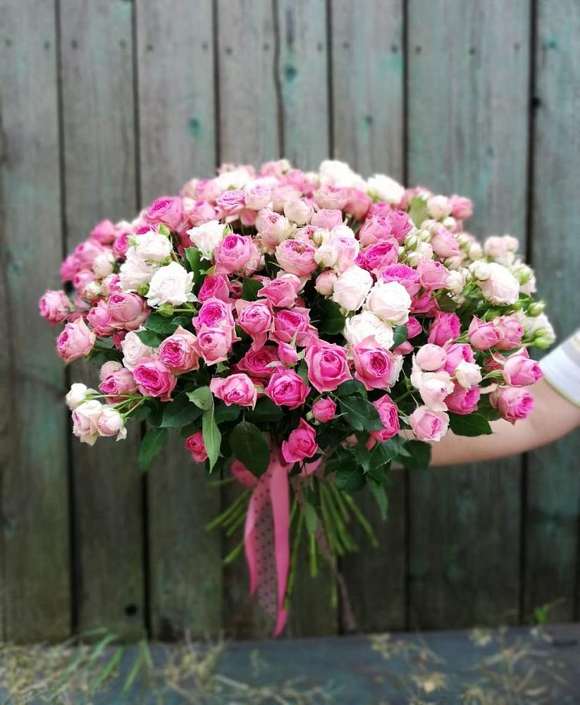 Букет Розовые кустовые розы Натали и Лав Лидия в Некрасовском