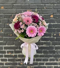 Букет цветов из:  Герберы и Хризантемы #REPLACE_PRED# Некрасовском