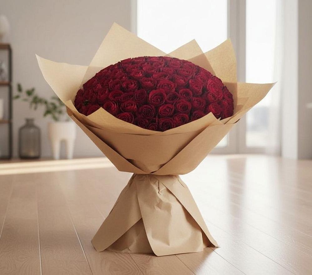 Букет 101 Красная роза в Некрасовском