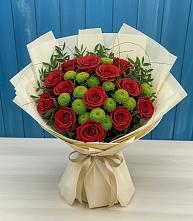 Букет цветов из:  Розы и Хризантемы #REPLACE_PRED# Некрасовском