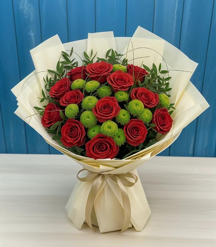 Букет цветов из: Розы и Хризантемы в Некрасовском