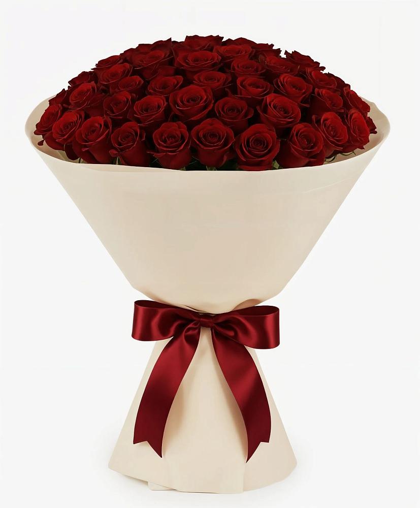 Букет 101 Бордовая роза Блэк Бакарра в Некрасовском