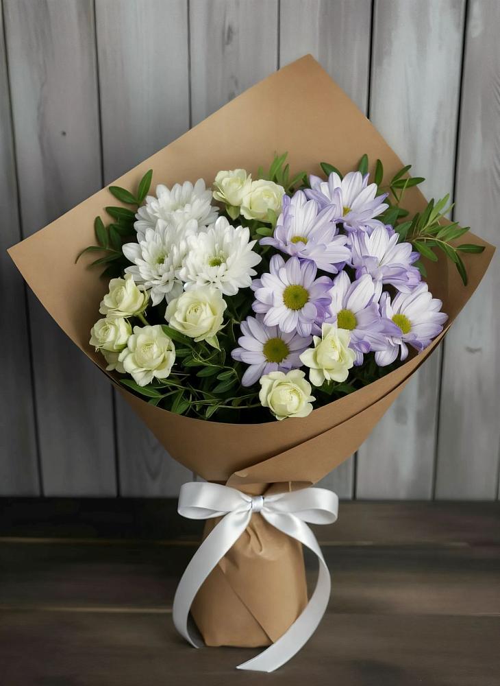 Букет цветов из: Хризантемы и Розы в Некрасовском