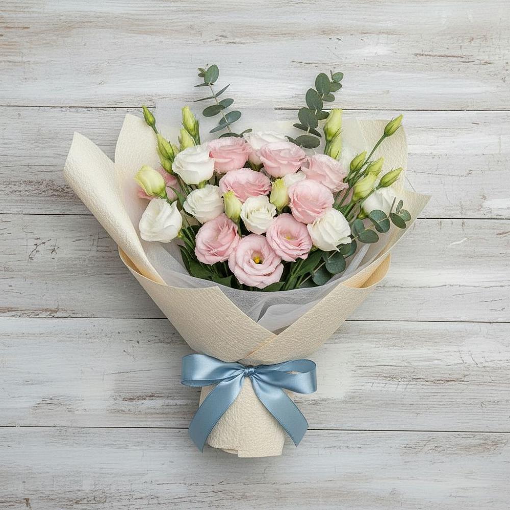 Букет цветов из: Лизиантусы в Некрасовском